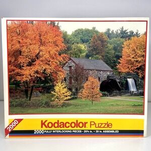 Vintage 1992 Kodacolor Kodak 2000 Pc Puzzle Sudbury Grist Mill MA NEW Sealed